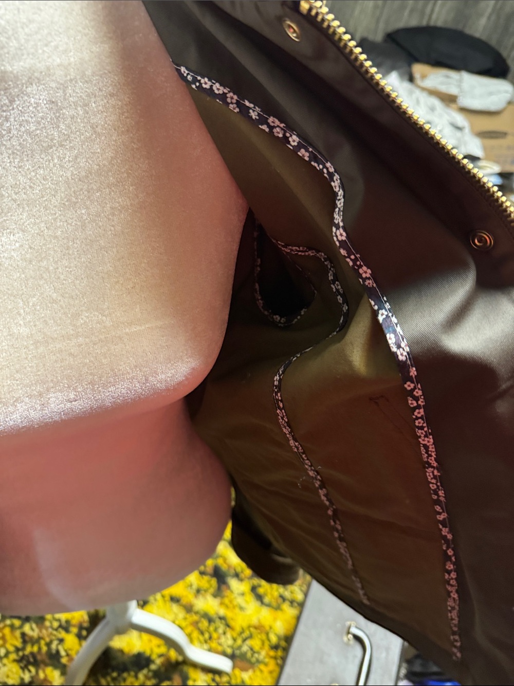 J. Crew Brown Utility Jacket with Corduroy Collar - Picture 3 of 6